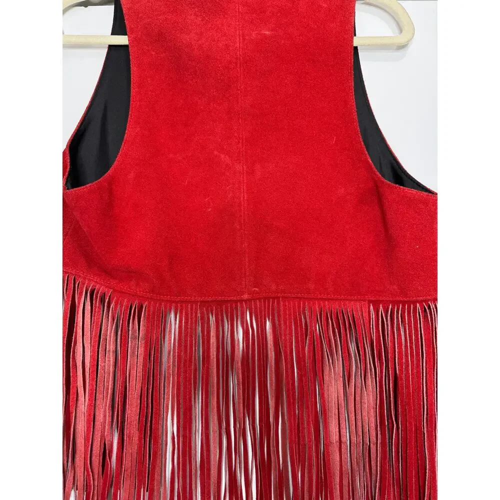 Vintage Lot of 4 Ben Kalton Fringe Leather Shawl Vests Western Rodeo Capelet Mex - Picture 10 of 16